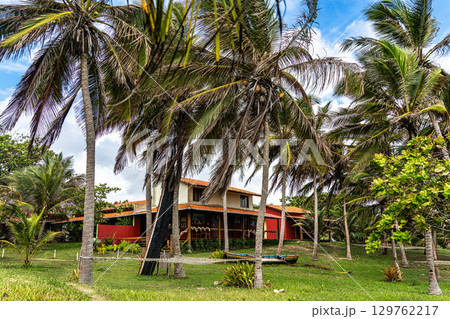 Typical Jungle lodge located at Ilha das Canarias, Brazil. Delta do Parnaiba and Delta das Americas. 129762217