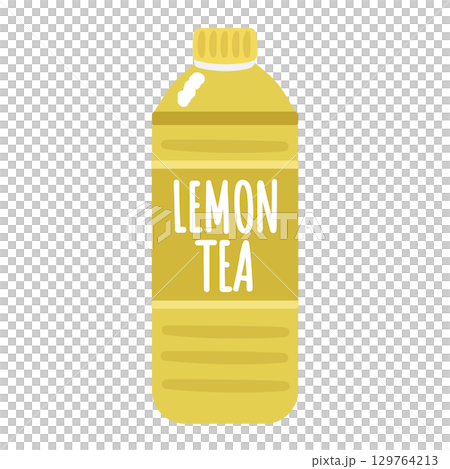 紅茶、檸檬茶、塑膠瓶插畫 129764213