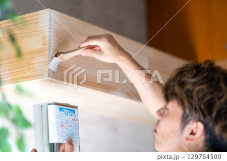 リフォーム　DIY　内装工事　ダイノックシート　印刷化粧フィルム施工　プライマー処理 129764500