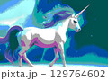 Pixelated unicorn 129764602