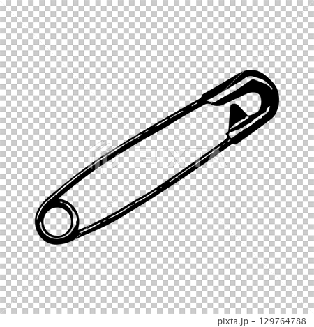 安全別針插圖和設計材料 129764788
