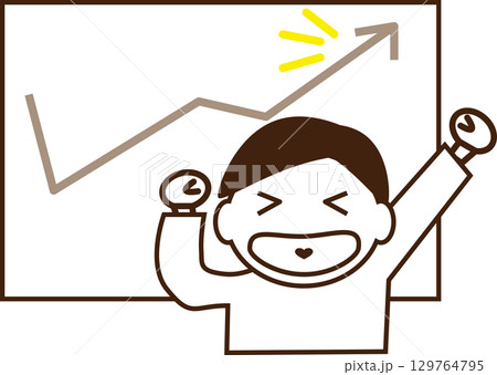 成績が上がって喜ぶ人 129764795