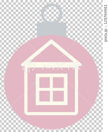 Christmas Ornament 1 House Pink 129764981