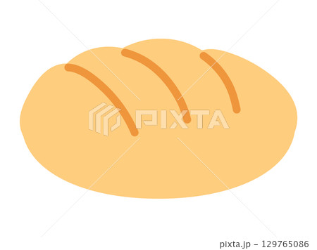 丸パンのフラットデザインイラスト素材 129765086