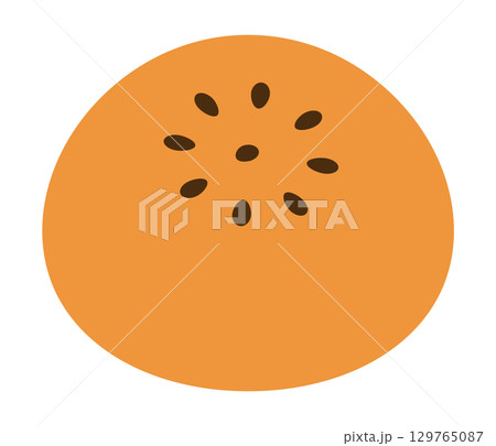 あんぱんのフラットデザインイラスト素材 129765087
