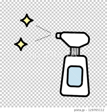 シンプルな除菌スプレーのイラスト シンプルな除菌スプレーのイラスト 129765112