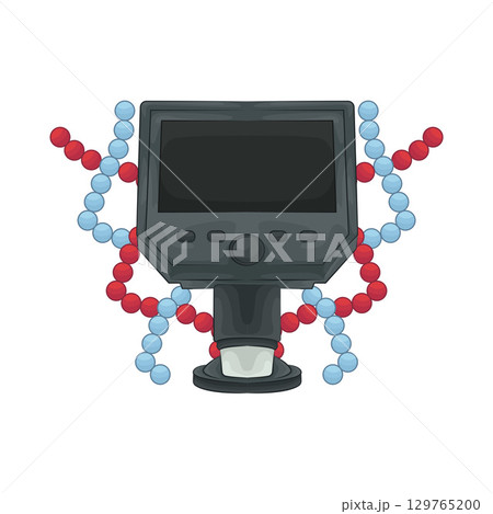 Illustration of Microscope Illustration of Microscope 129765200