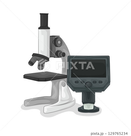 Illustration of Microscope Illustration of Microscope 129765234