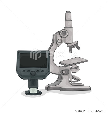 Illustration of Microscope  129765236