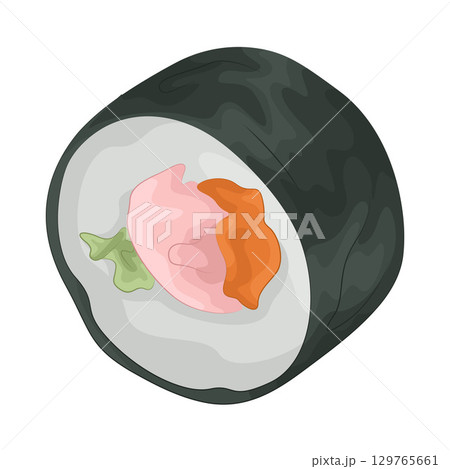 Illustration of Sushi Roll Illustration of Sushi Roll 129765661