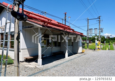 「美馬牛駅」昭和を感じる駅舎　ホーム側 129765832