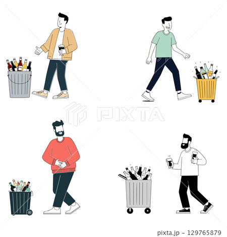 Recycling and Waste Management Illustration 129765879