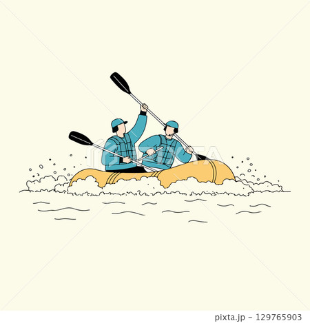 Two People Rafting Two People Rafting 129765903