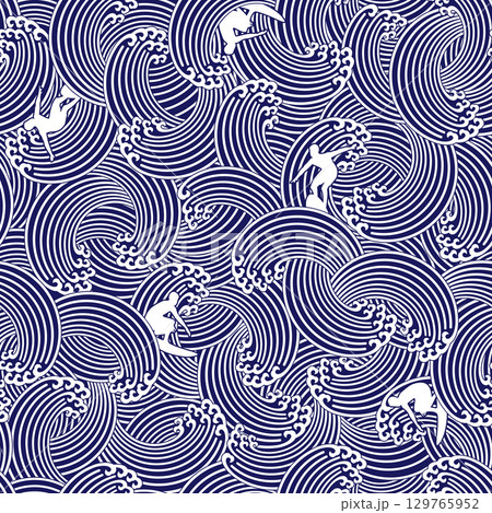 和調の波とサメの柄, 129765952