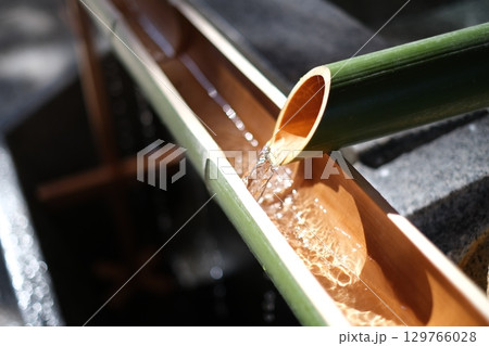 竹の手水 コロナ対策 竹の手水 コロナ対策 129766028