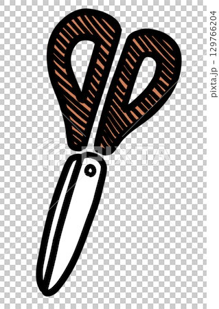 はさみの手描きイラスト はさみの手描きイラスト 129766204