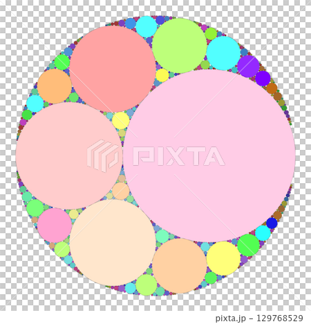 アポロニウスのギャスケット — パステル円充填フラクタル アポロニウスのギャスケット — パステル円充填フラクタル 129768529