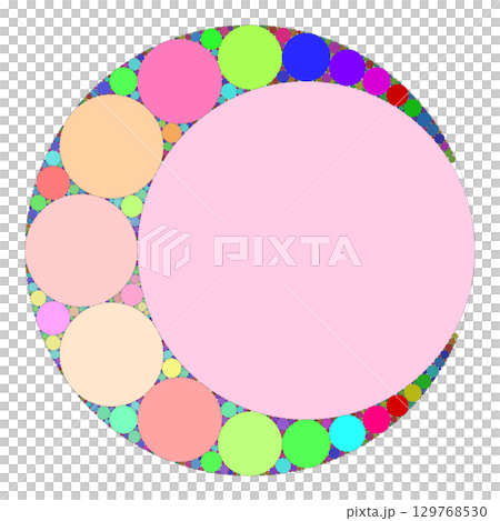 アポロニウスのギャスケット — パステル円充填フラクタル アポロニウスのギャスケット — パステル円充填フラクタル 129768530