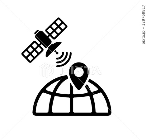人工衛星 (GPS) ベクターアイコンイラスト 129769917