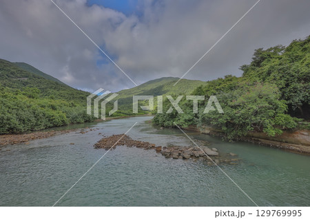 Aug 16 2025 Tai Tam Harbour Coastal View with Calm Waters 129769995