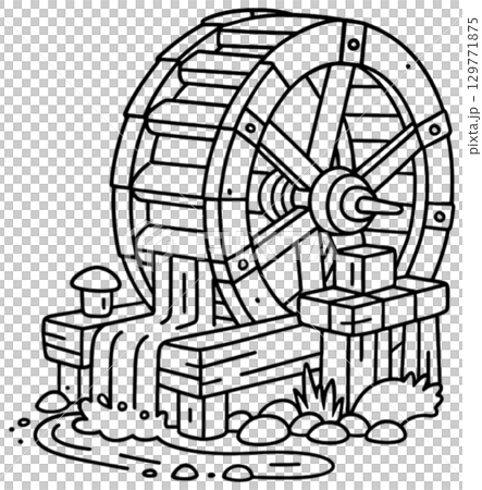 Water Wheel Energy 129771875