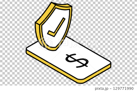 Fintech icon for smartphone payment and security 129771990