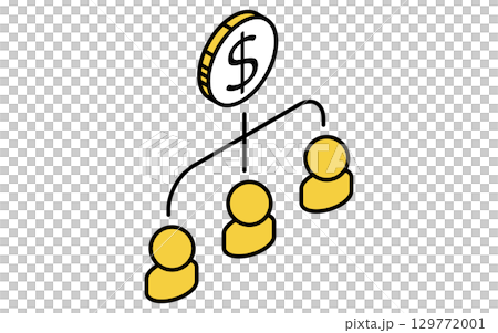 貸款和籌款圖像的金融科技圖標 129772001