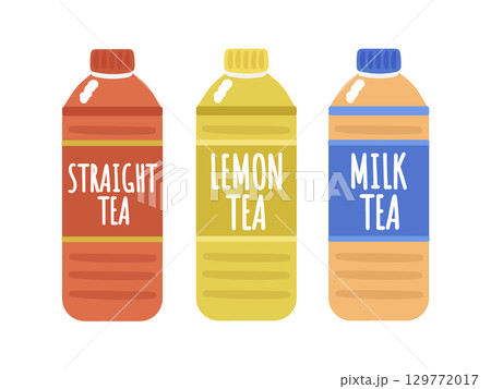 紅茶　（ストレート・ミルク・レモン）　ペットボトル　イラストセット 129772017