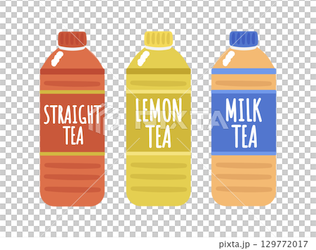 紅茶　（ストレート・ミルク・レモン）　ペットボトル　イラストセット 129772017