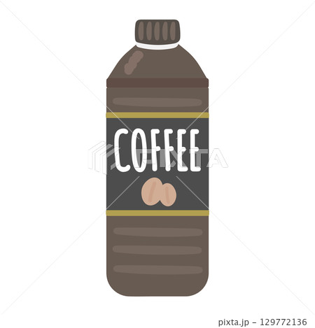 コーヒー　ペットボトル　イラスト 129772136