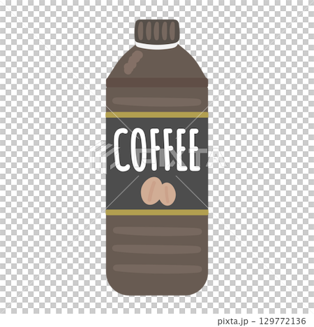 コーヒー　ペットボトル　イラスト 129772136
