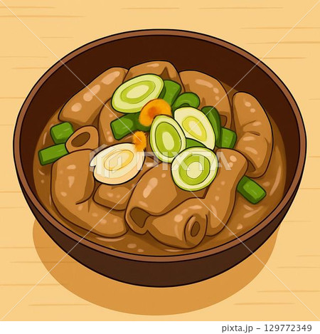 アニメ風モツ煮込み / Motsuni (Stewed Pork Intestines) Illus 129772349