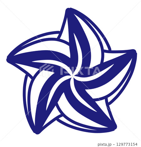 濃い青色のねじれた星 濃い青色のねじれた星 129773154