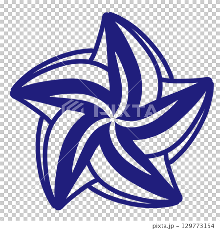 濃い青色のねじれた星 濃い青色のねじれた星 129773154