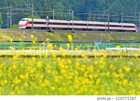 鉄道　私鉄：東武日光線　特急けごん21号　100系　 129775167
