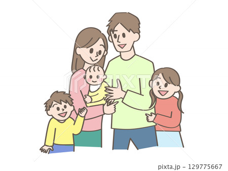 家族のイラスト 家族のイラスト 129775667