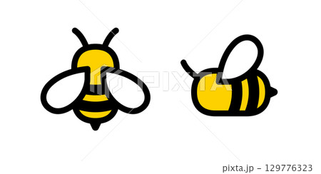 シンプルな蜂アイコン,はちみつや養蜂を表すロゴマーク 129776323