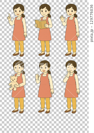 幼兒園老師的插圖 幼兒園老師的插圖 129776836