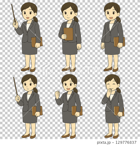 一位女老師的插圖 129776837