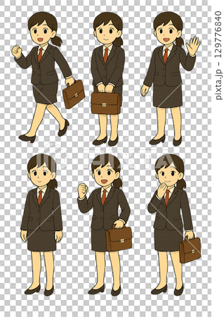 ビジネスウーマンのイラスト 129776840