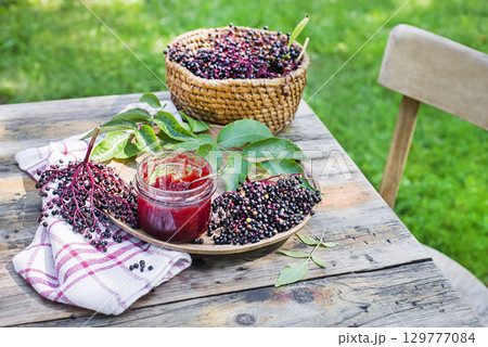 Elderberry jam jelly Elderberry jam jelly 129777084