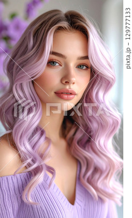 portrait of a beautiful young woman 129777133