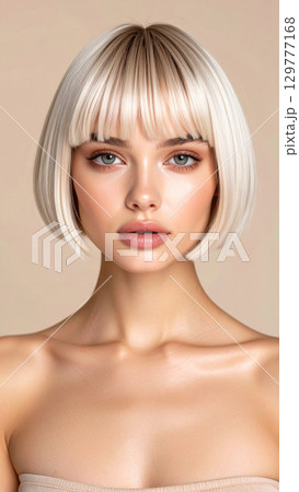 portrait of a beautiful young woman 129777168