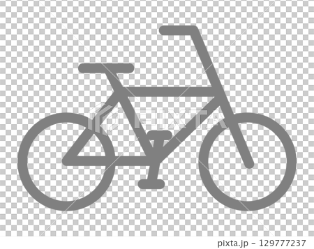 自行車剪影圖標 129777237
