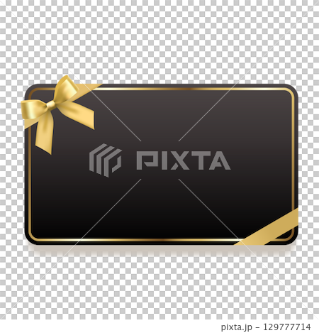 帶有金絲帶的黑卡 129777714