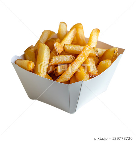 Crispy Golden French Fries A Perfect Snack On Transparent Background 129778720