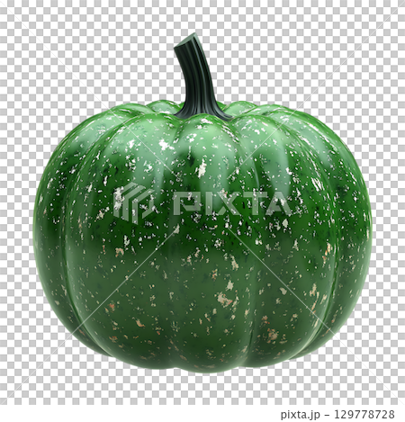 Green Speckled Pumpkin Autumn Decor Fall Harvest Thanksgiving Element On Transparent Background 129778728