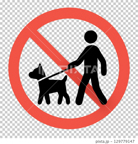 A simple icon forbidding pets. 129779147