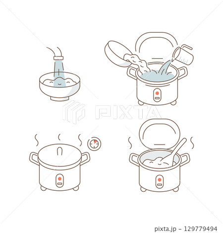 Instruction How to Prepare and Cook Rice. Cooking Direction for Ideal Rice. Rinse Rice through running Water 129779494