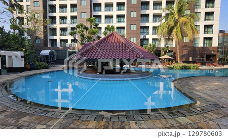 swimming pool with stair at hotel 129780603